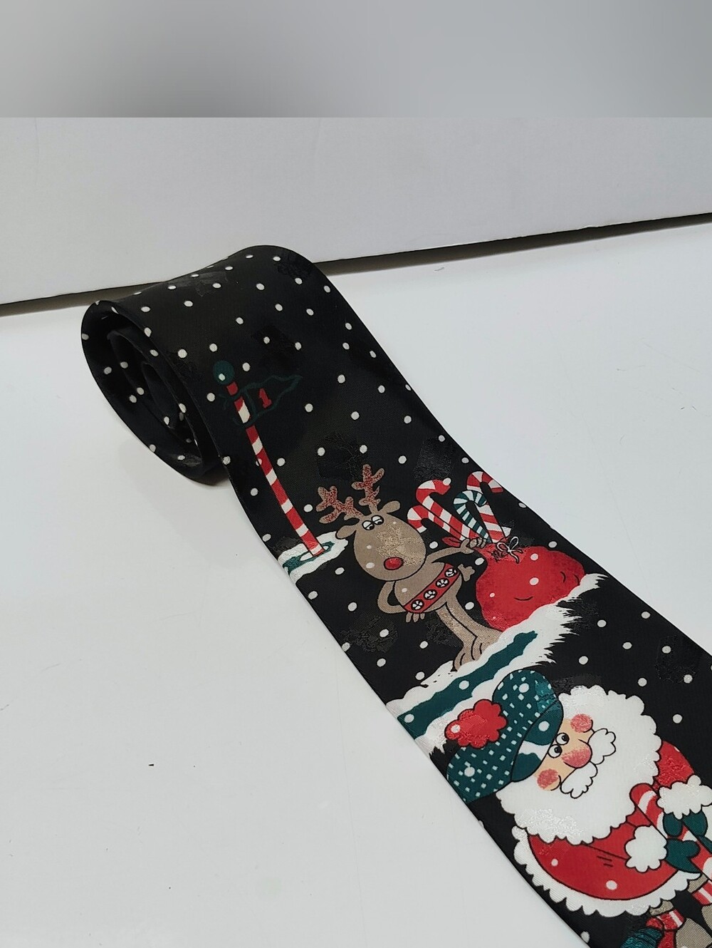 Fun Santa & Rudolph Christmas Tie